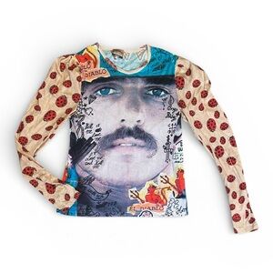 Vivienne Westwood Multicolor Graphic Long Sleeve Tee
